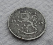 Finlandia Republika Suomi 50 penni penniä 1947 S KM# 26b Żelazo