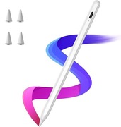 Rysik do iPada Apple 2018-2023 10/9/8/7/6 ołówek 1,5mm z odrzuceniem  biały