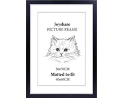 Duża Ramka 50x70 cm czarna z passe-partout MDF Pleksiglas