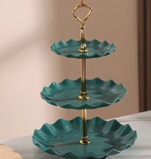 Elegancki 3-poziomowy stojak na babeczki,placki,przekąski itp