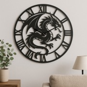  OZDOBNY ZEGAR ŚCIENNY METALOWY