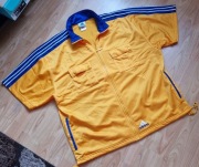 Żółta rozpinana bluza Adidas oldschool XL