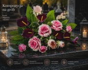   stroik na grób,kompozycja kwiatowa obciazona
