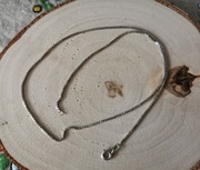 Srebrny łańcuszek vintage splot kostka 46 cm