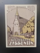 Banknot Notgeld 50 Fenigów 1922 Zarrentin Meklemburgia Reutergeld Niemcy 