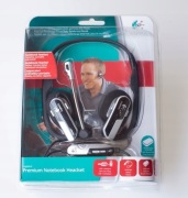 Słuchawki Logitech Premium Notebook Headset przewodowe srebrno-czarne