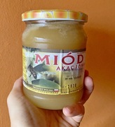 Polski prawdziwy miód akacjowy 640g 2025 własna pasieka trawienie stres