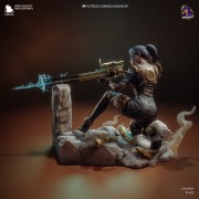 Figurka druk 3D żywica 12K " Caitlyn - Arcane - F1092 " - 155 mm