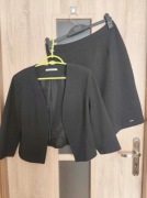 334. Czarny komplet garsonka bolerko/żakiecik i spódnica rozmiar 38/40
