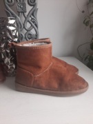 Kozaki mukluki rude camel 38 sztuczny zamsz