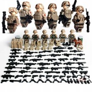Zestaw Klocków Żołnierze Wojsko Armia Bronie Pies Akcesoria