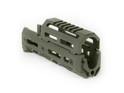 KRUK - łoże AK M-Lok z krótką nakładką rury gazowej KRUK, OD Green