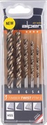 ALPEN 0067100005100 Zestaw Wierteł Krętych do Drewna Ø 4.0 5.0 6.0 8.0 10.0
