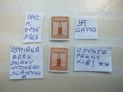 2szt. znaczki Mi D156 DIENST Niemcy 1942r. Swastyka Gapa Rzesza czyste **