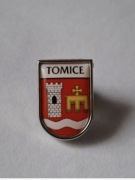 Herb gmina Tomice 2 przypinka pin odznaka wpinka