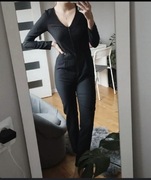 Czarny elegancki kombinezon z długimi nogawkami Esmara r. L 40 nowy