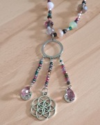 Wisiorek długi MANDALA handmade multikolor 