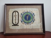 Obraz oryginalny papirus egipski znak zodiaku Panna rama 34 x 43.5 cm