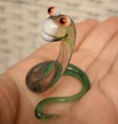 372.Wąż szklana miniatura,lampwork.