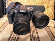 Lustrzanka Canon EOS 760D korpus + 2 obiektywy