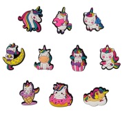 Przypinki do butów typu crocs charms piny zawieszki jednorożec 10 szt