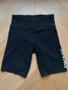 Czarne bawełniane kolarki / Black cotton cycling shorts / DKNY Sport / S