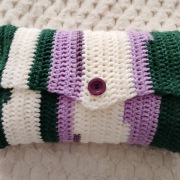 Poduszka dekoracyjna handmade poszewka kopertówka 30 x 50 zieleń + fiolet