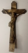 Stary mosiężny krzyż wiszący 