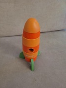 Drewniana zabawka RAKIETA Z KRÓLIKIEM