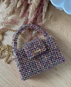 Torebka z kryształowych koralików handmade 