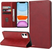 Etui iPhone 11, ze skórki, ZYIMOU, ręcznie szyte, jakościowe, czerwone