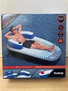 Duży materac, leżanka do pływania z oparciem Fotel dmuchany 183x97 cm