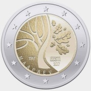 2 Euro - Estonia z 2017 roku.