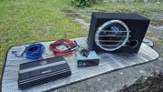 Car audio subuufer radio wzmaczniacz (komplet)
