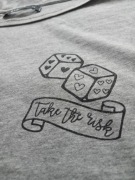 Bluzka T-shirt damski r. XS krótki rękaw szary koszulka z napisem MOHITO