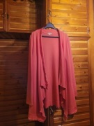 Damski Kardigan Jola Collection - Rozmiar 42, Wiskoza, Narzutka, Łososiowy