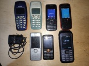Zestaw 7 telefonów Retro – Nokia, Samsung, SE
