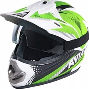 KASK MOTOCYKLOWY DZIECIĘCY ENDURO QUADA Z GOGLAMI rozm S