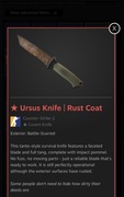 Ursus Rust Coat nóż kosa cs2 csgo skin
