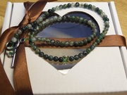 Naszyjnik Agat mszysty Panna Byk Bliźnięta Skorpion prezent na święta