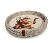 PROMOCJA ! EKSKLUZYWNA TACA HANDMADE – RETRO IMBRYK I RÓŻE 