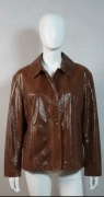 Stylowa Kurtka Skórzana VERA PELLE PITTI – Włoski Szyk – Efekt Węża