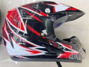 Nowy Kask Cross Enduro Quad Rozmiar L (59-60cm) Off-road Czerwony