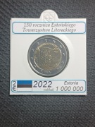 MONETA OKOLICZNOŚCIOWA 2 EURO ESTONIA 2022 Estońońskie Tow.Literackie