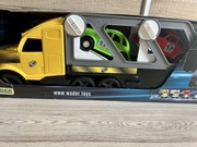 Magic Truck Action duża laweta 81cm ciężarówka Laweta dwa autka Wader 36230