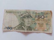 Banknot - 50 zł. K.ŚWIERCZEWSKI 1988r,seria GU