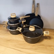 Zestaw patelni i garnków z powłoką marmurową 