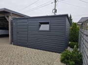 Domek ogrodowy/narzędziowy/schowek 4x3 GRAFIT, OKNO, FILC, PROFIL, MONTAŻ 