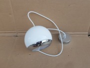 Lampa wisząca KULKA KULA 15cm GU10 BIAŁA/CHROM do przedpokoju