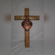 RZEŹBA Z DREWNA KRZYŻ OBRAZ FIGURKA DREWNO KOŚCIÓŁ